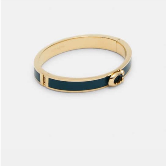 Coach Jewelry - Coach Signature Push Hinged Bangle nwt